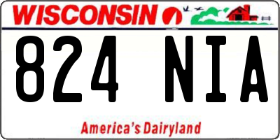 WI license plate 824NIA