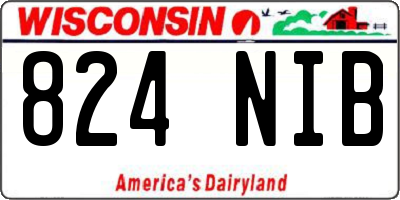 WI license plate 824NIB