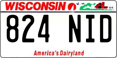 WI license plate 824NID
