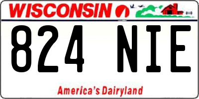 WI license plate 824NIE