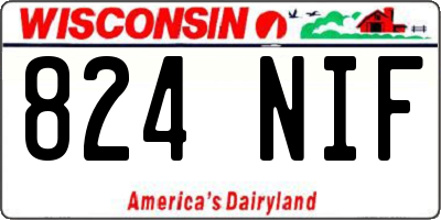 WI license plate 824NIF