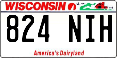 WI license plate 824NIH