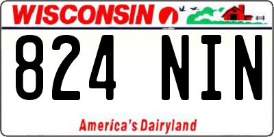 WI license plate 824NIN
