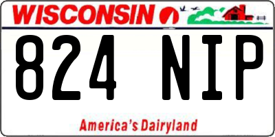 WI license plate 824NIP