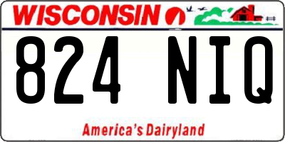 WI license plate 824NIQ
