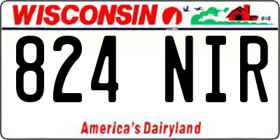 WI license plate 824NIR