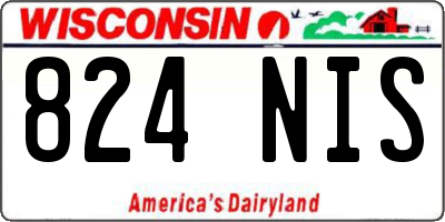 WI license plate 824NIS