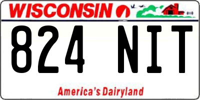 WI license plate 824NIT