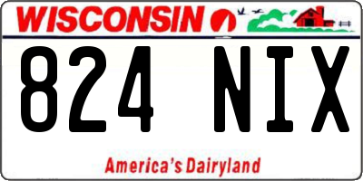 WI license plate 824NIX