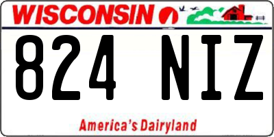 WI license plate 824NIZ