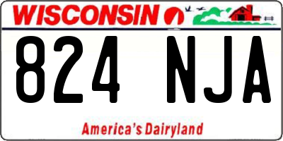 WI license plate 824NJA
