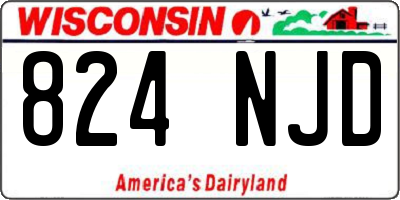 WI license plate 824NJD