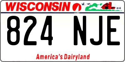 WI license plate 824NJE