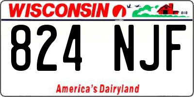 WI license plate 824NJF