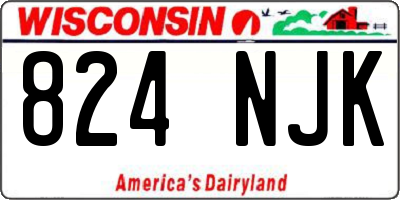 WI license plate 824NJK
