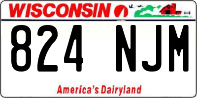 WI license plate 824NJM