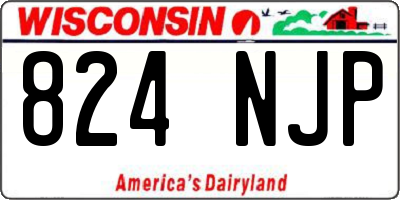 WI license plate 824NJP