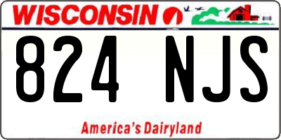 WI license plate 824NJS