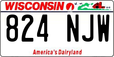 WI license plate 824NJW