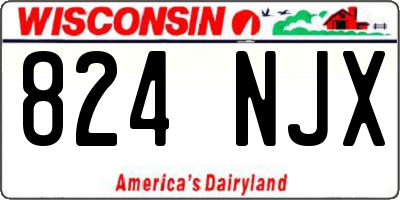WI license plate 824NJX