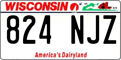 WI license plate 824NJZ