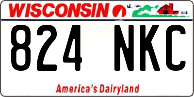 WI license plate 824NKC