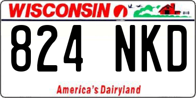 WI license plate 824NKD