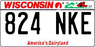 WI license plate 824NKE