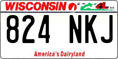 WI license plate 824NKJ