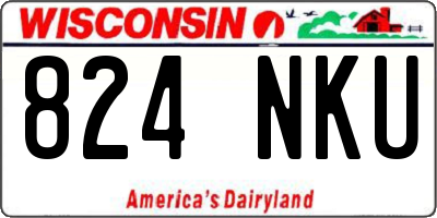 WI license plate 824NKU