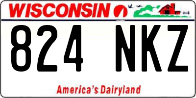 WI license plate 824NKZ