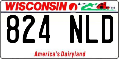 WI license plate 824NLD