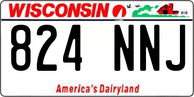 WI license plate 824NNJ