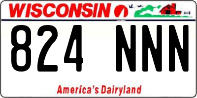 WI license plate 824NNN