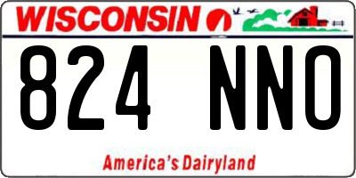 WI license plate 824NNO
