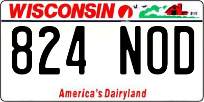 WI license plate 824NOD