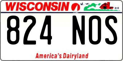 WI license plate 824NOS