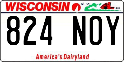 WI license plate 824NOY