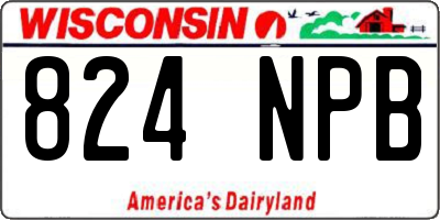 WI license plate 824NPB