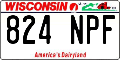 WI license plate 824NPF
