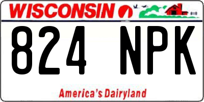 WI license plate 824NPK