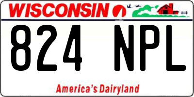 WI license plate 824NPL