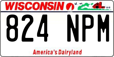 WI license plate 824NPM