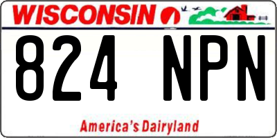 WI license plate 824NPN