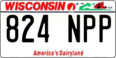 WI license plate 824NPP