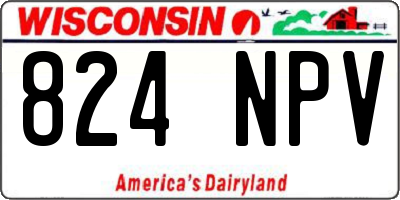 WI license plate 824NPV