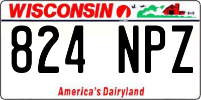 WI license plate 824NPZ