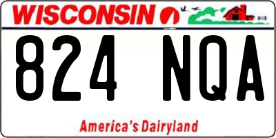 WI license plate 824NQA