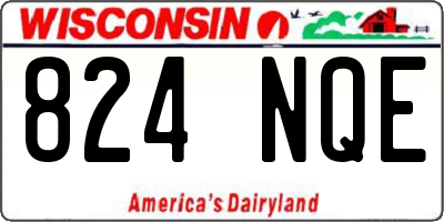 WI license plate 824NQE