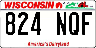 WI license plate 824NQF